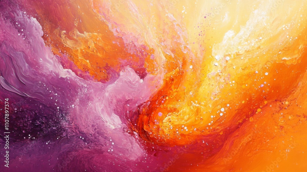 Fototapeta premium Abstract Fluid Art Painting