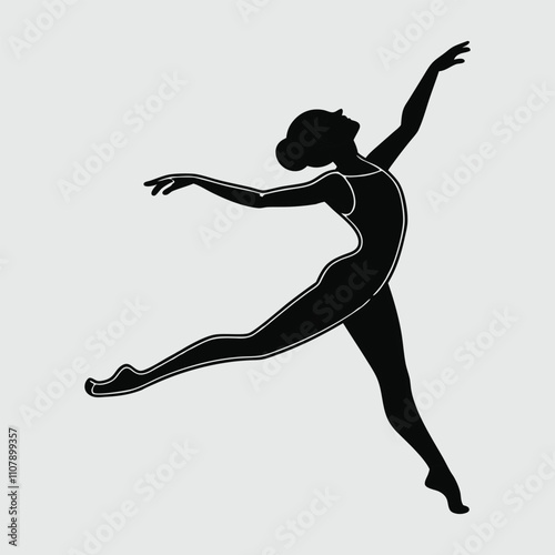 dancer silhouette vector art and illustration