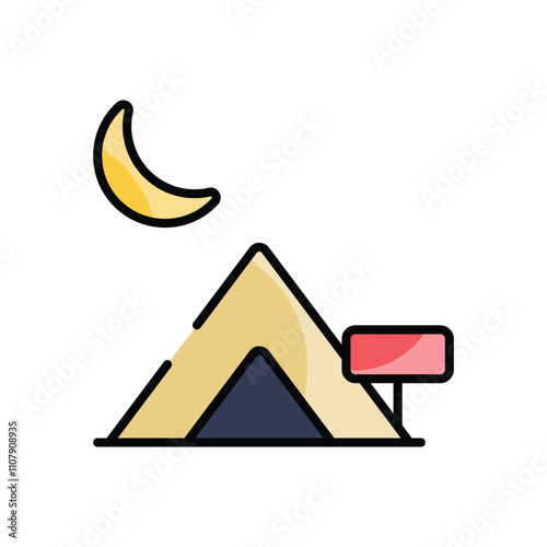 Camping Ground vector icon
