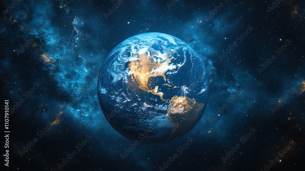 Obraz premium planet and outer space background 3d rendering