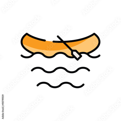 River Rafting vector icon