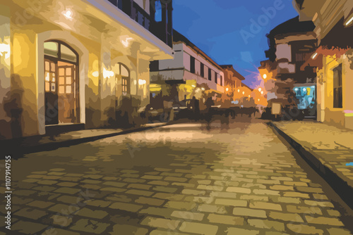 Night In Calle Crisologo, Vigan, Ilocos Sur