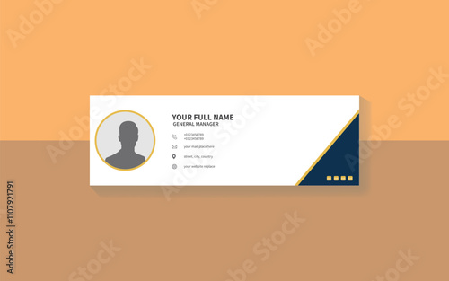 Email signature template or email footer and social media cover design