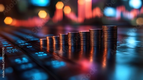 Wallpaper Mural statistical graph with business finance concept 3d rendering Torontodigital.ca