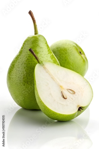 pear on a white