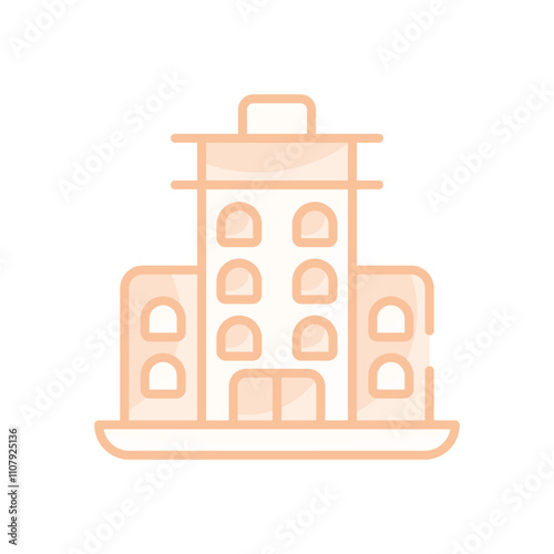 Hostel Dormitory vector icon