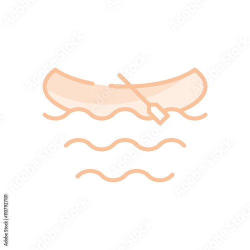 River Rafting vector icon