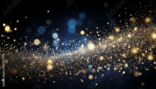 Wallpaper Mural Neige scintillante sur un fond noir profond Torontodigital.ca