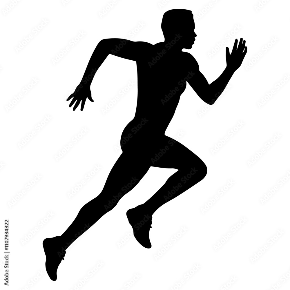 Silhouette of a person running Silhouette of a person running