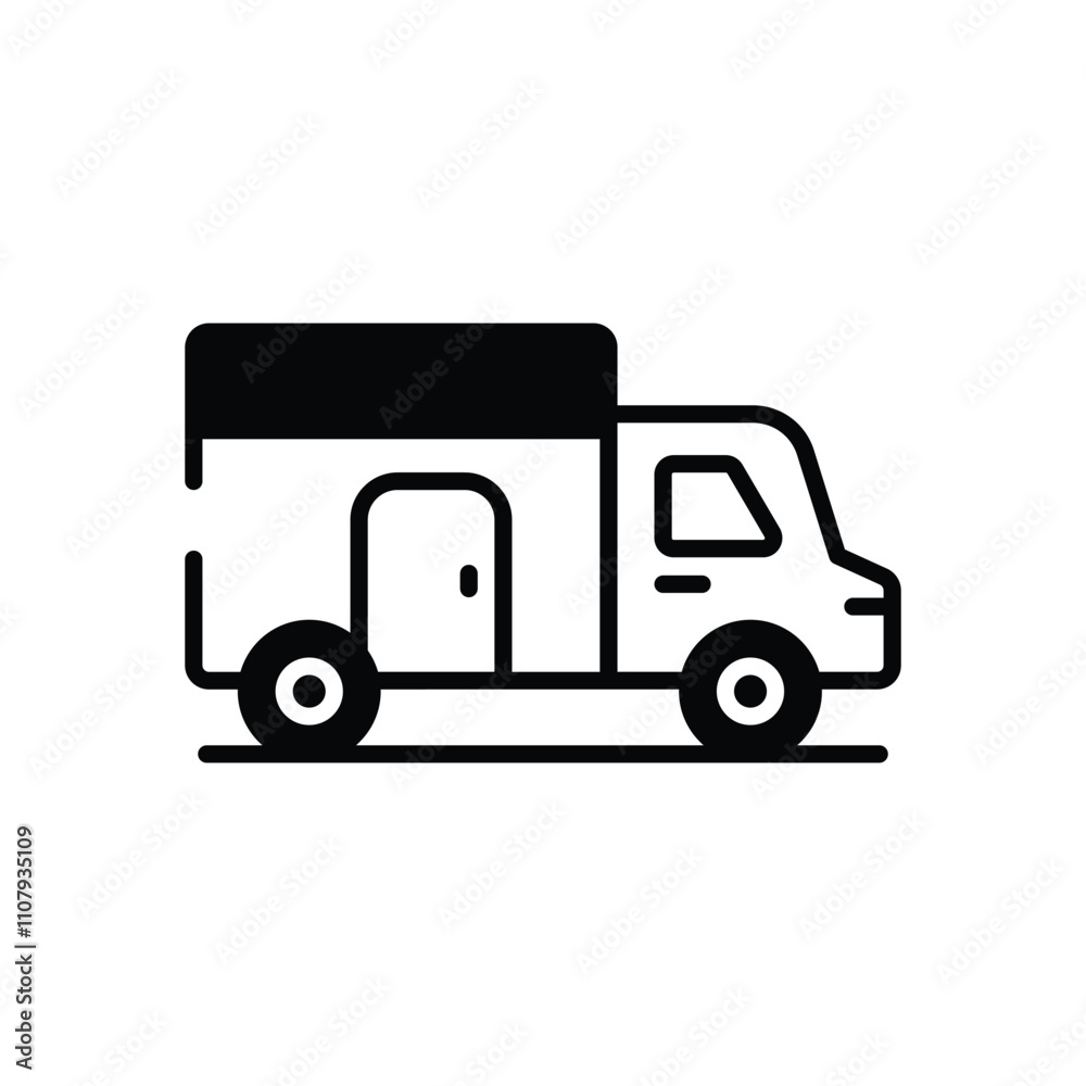 RV Camping vector icon RV Camping vector icon