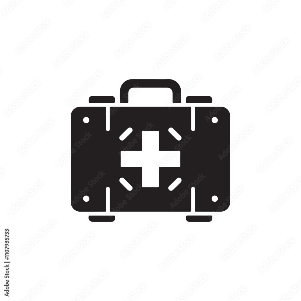 Obraz premium First Aid Kit silhouette icon