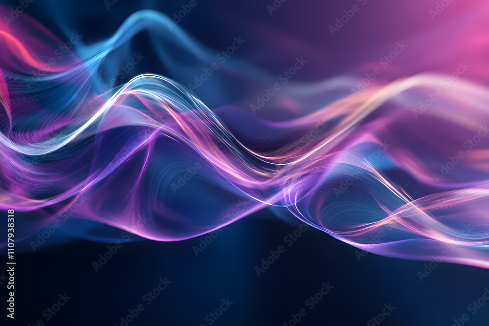 Fototapeta premium Glowing Abstract Design with Dynamic Energy and Digital Motion