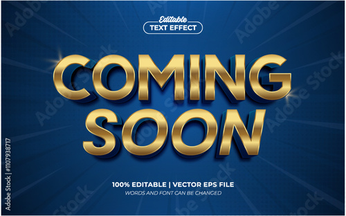Coming Soon Opening Gold Editable Text Effect Template Style Premium Vector