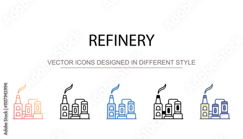 Refinery icon design with white background stock illustration