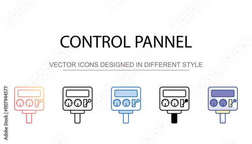 Control Pannel icon design with white background stock illustration