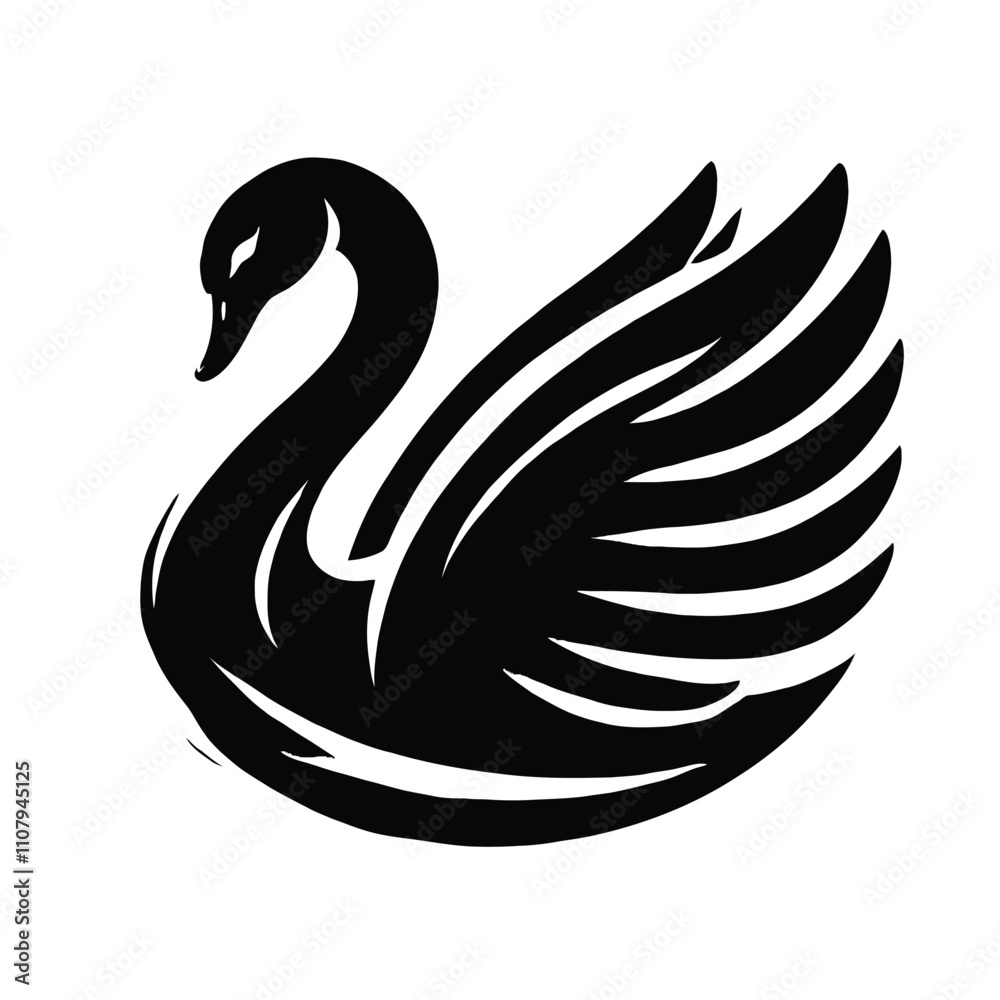Obraz premium Swan Silhouette
