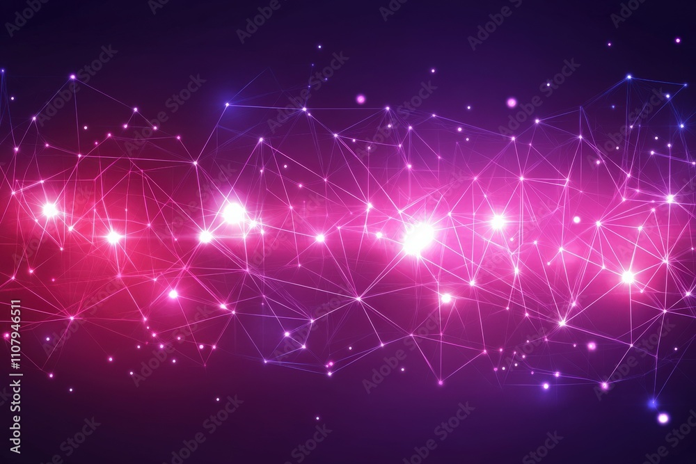 Fototapeta premium Vibrant Abstract Network of Lights
