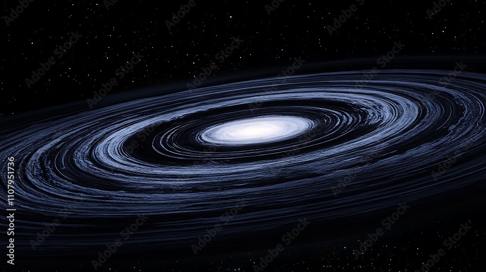 Obraz premium Ancient asteroid belt forming new planetary system in the depths of space