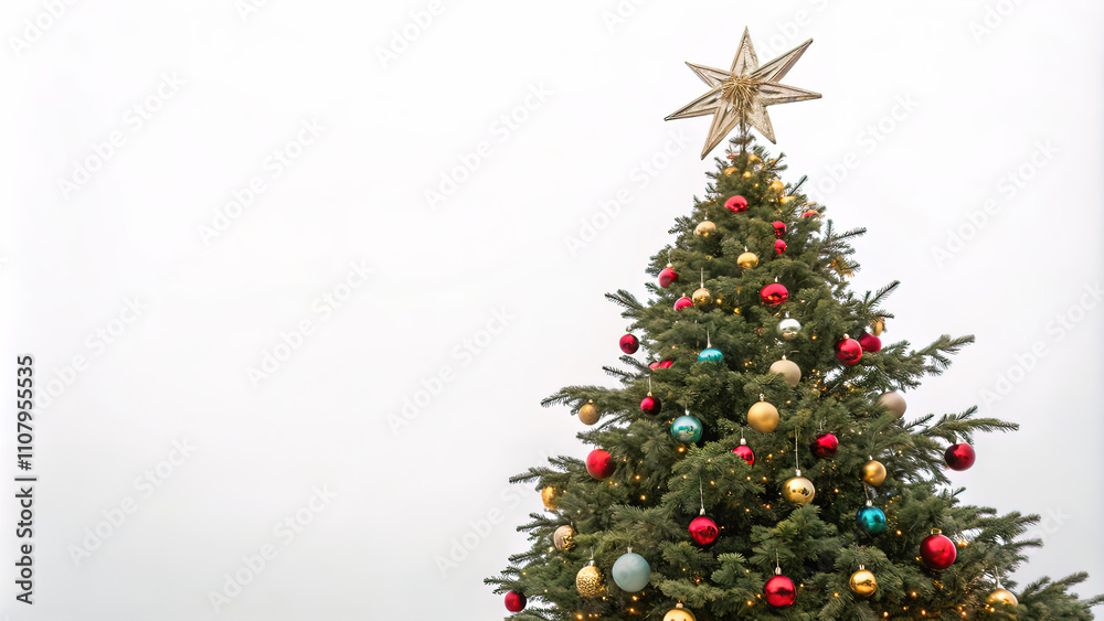 Fototapeta premium Christmas tree isolated on white background