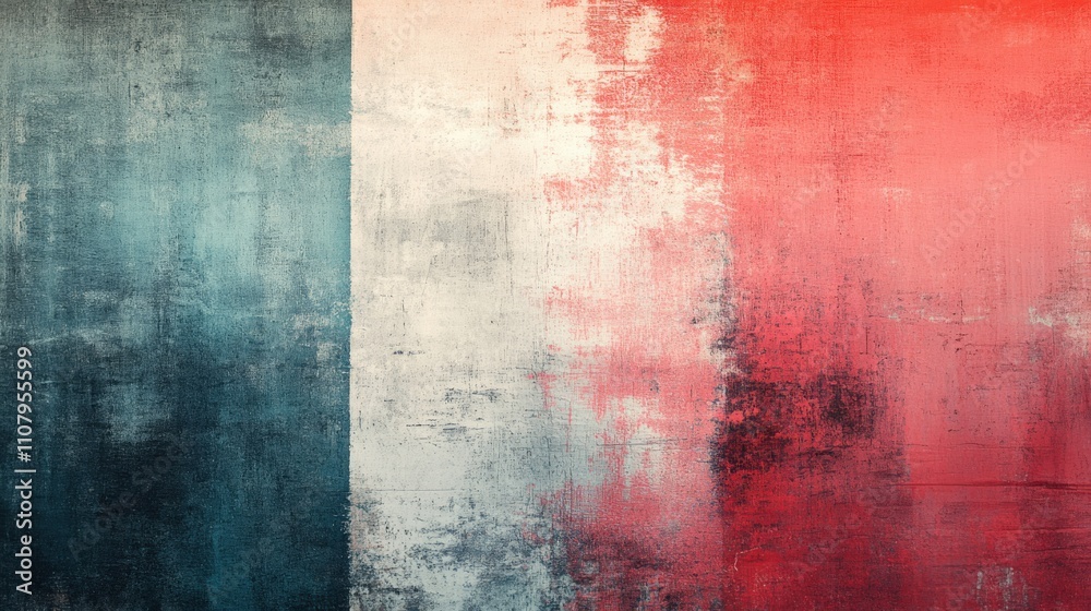 Fototapeta premium Abstract Texture in Red, White, and Blue