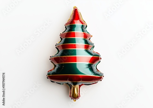 decorated foil balloon of christmas tree