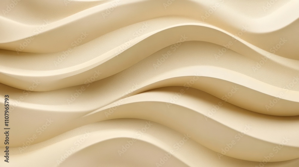 Obraz premium Abstract Beige Waves Smooth Surface Texture Design