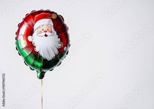 santa claus on christmas foil balloon