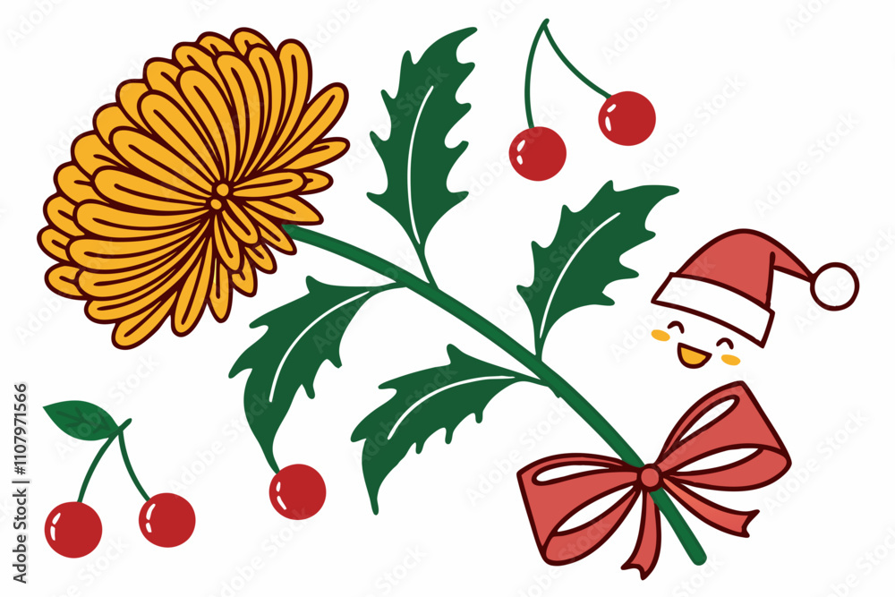 Obraz premium Learn how to create a hilarious Christmas-themed alpine azalea design on a white background! Perfect for adding humor to your holiday decorations or festive projects. Watch this step-by-step tutorial 