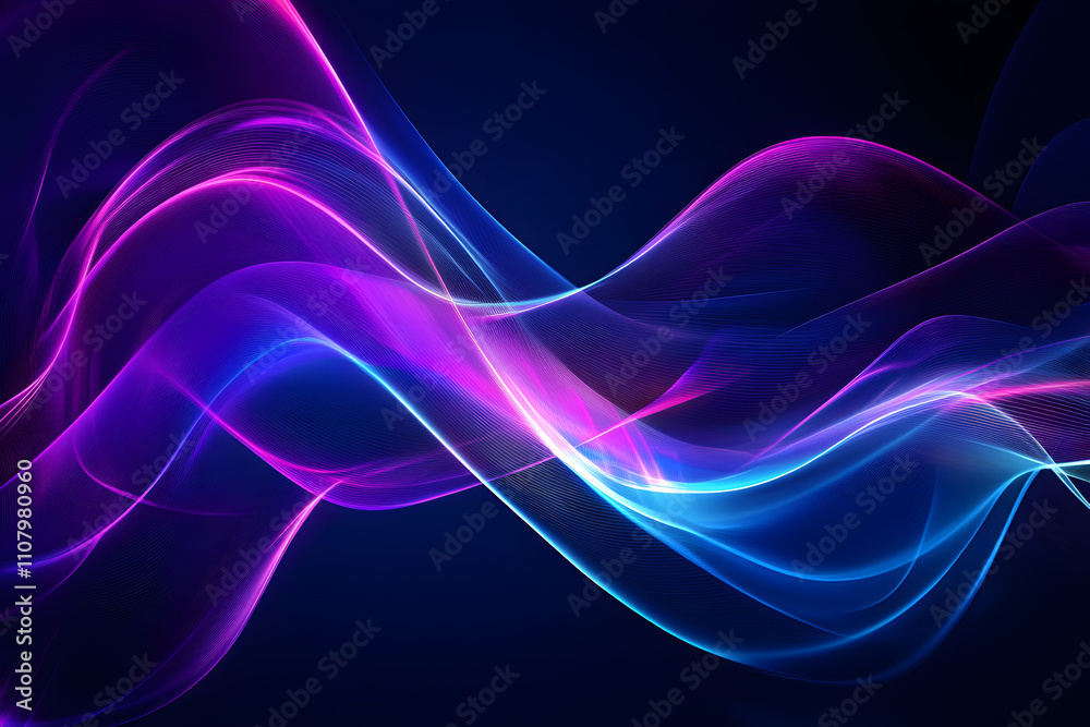 Glowing Abstract Design with Dynamic Energy and Digital Motion Glowing Abstract Design with Dynamic Energy and Digital Motion