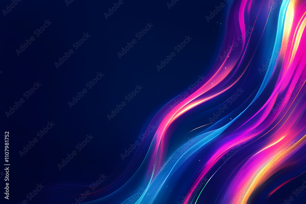 Obraz premium Glowing Abstract Design with Dynamic Energy and Digital Motion