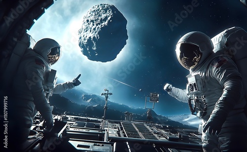 astronauts arguing in space