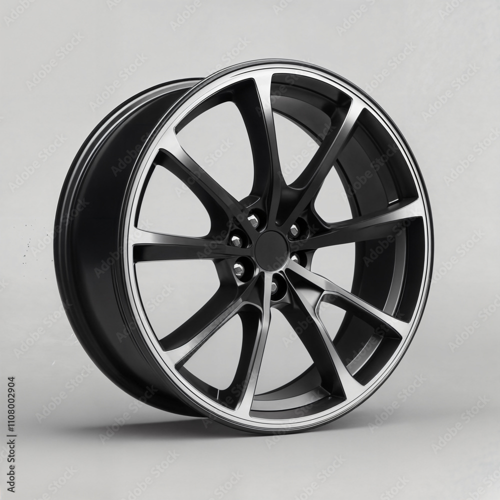 Fototapeta premium Rim of a sports car, aluminium, rim design