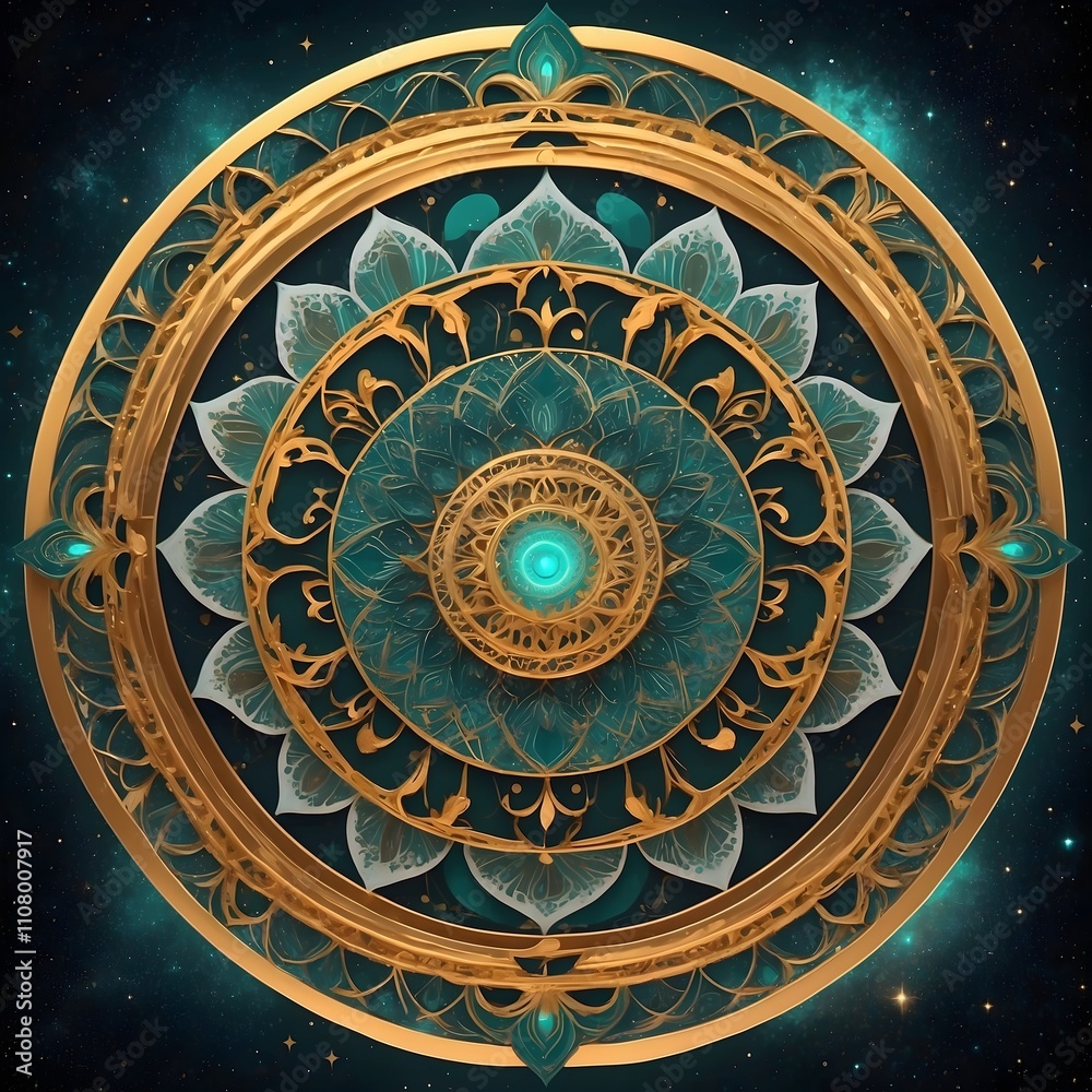 Obraz premium Design Vorlage Hintergrund - 3D Mandala