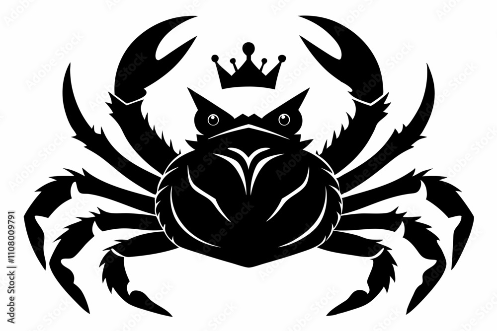Fototapeta premium king crab line art silhouette vector illustration