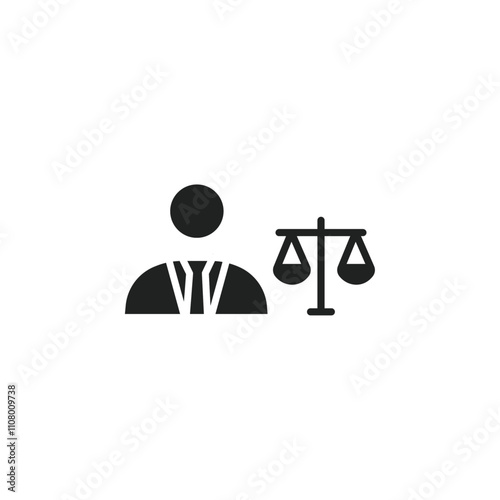 Attorney in law icon web design in vector