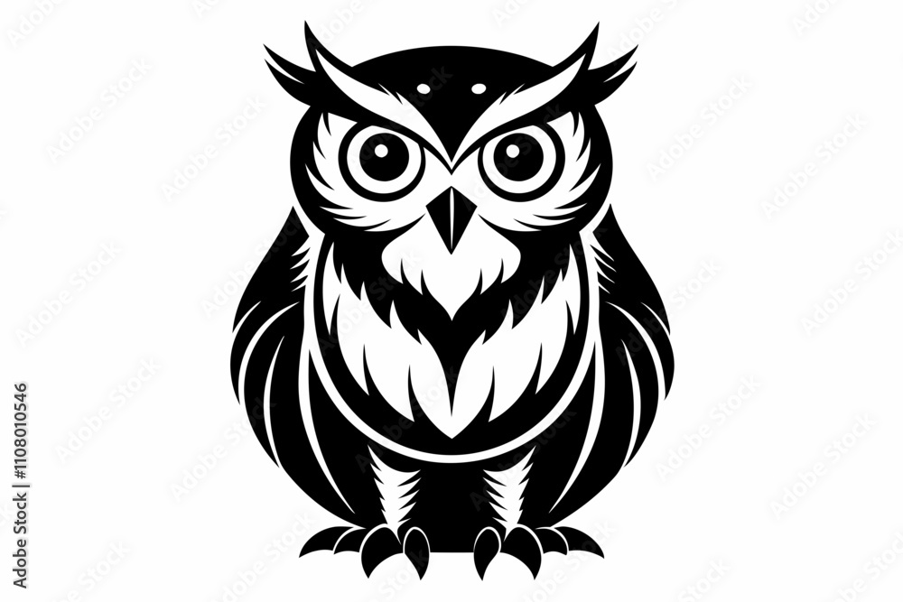 owl line art silhouette vector illustration owl line art silhouette vector illustration
