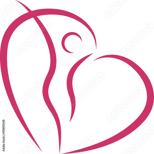 Herz und Frau, Frauenarzt, Logo, Hintergrund