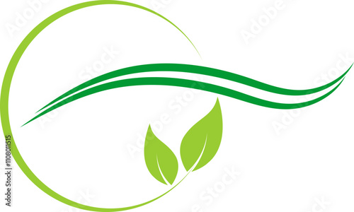 Blätter, Pflanzen, Kreise, Heilpraktiker, Wellness und Natur Logo, Hintergrund
