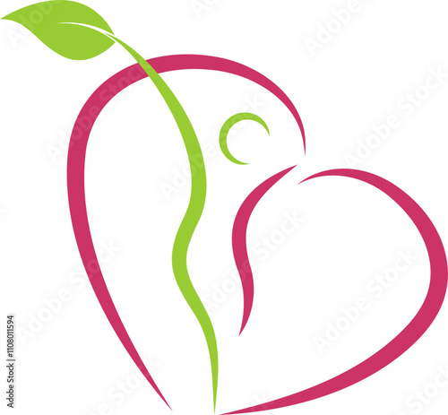 Herz und Frau, Frauenarzt, Logo, Heilpraktiker