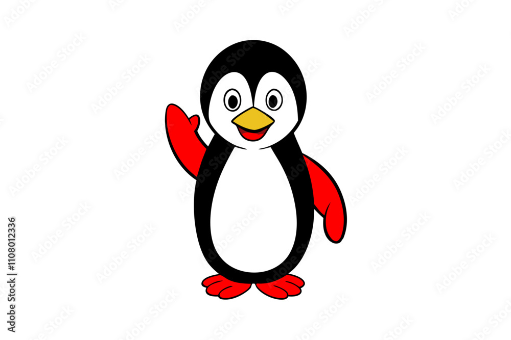 Obraz premium penguin cartoon isolated on white