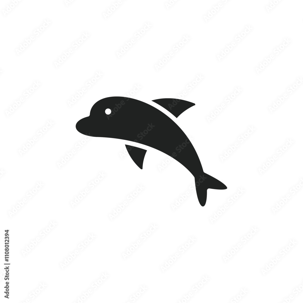 Fototapeta premium Dolphin icon web design in vector