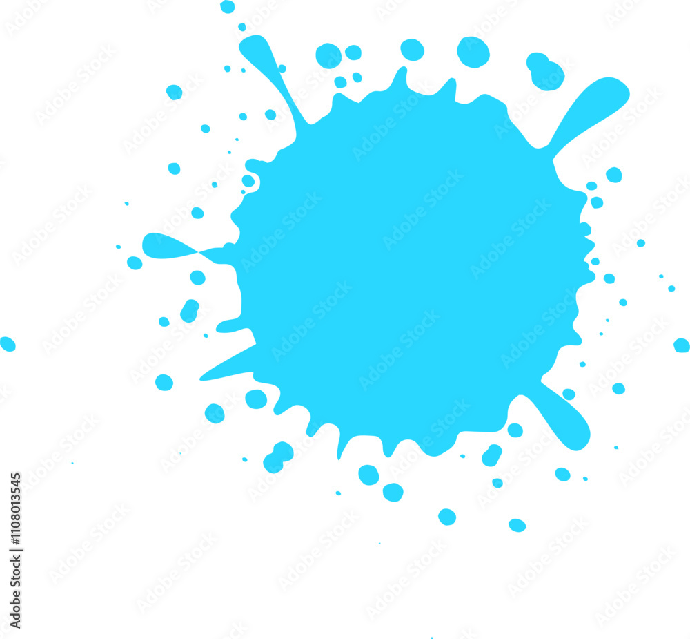 Vivid light blue paint splashes and swirls on a white backdrop, creating a vibrant and dynamic effect with a mix of colors and textures Vivid light blue paint splashes and swirls on a white backdrop, creating a vibrant and dynamic effect with a mix of colors and textures