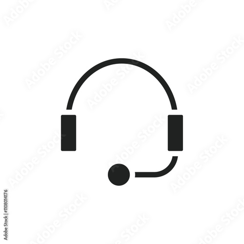 Helpdesk Headphone icon web design in vector