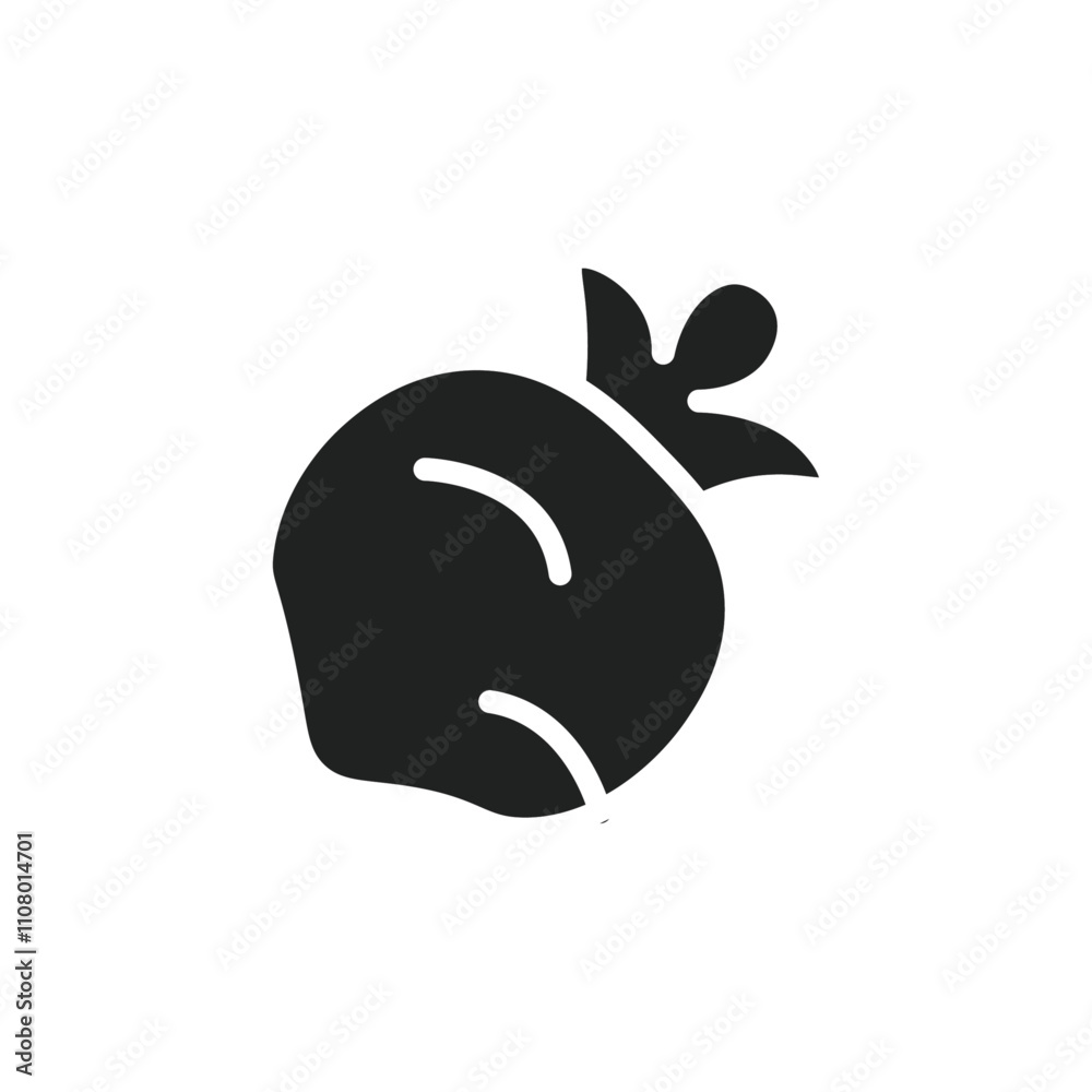 Fototapeta premium kohlrabi icon web design in vector