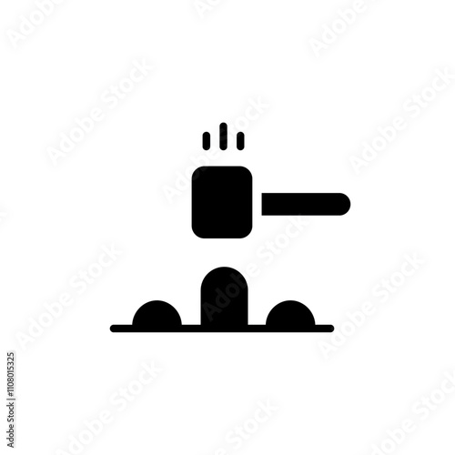 Mole Game Whack icon web design in vector
