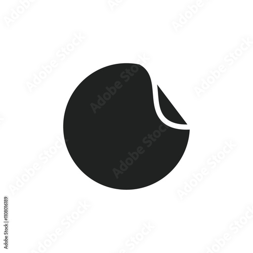 peel off sticker icon web design in vector