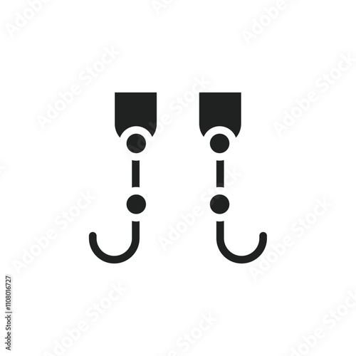 Prosthetic leg icon web design in vector