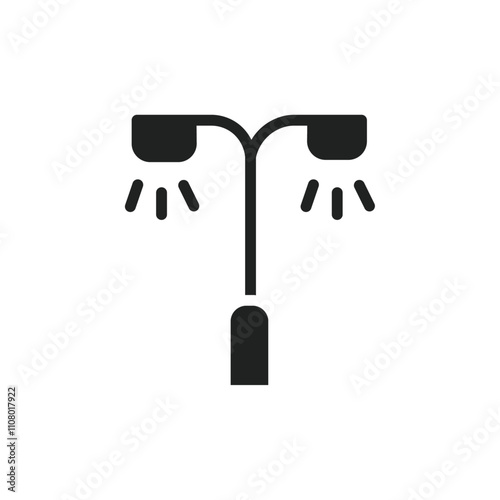 Street lighting icon web design in vector