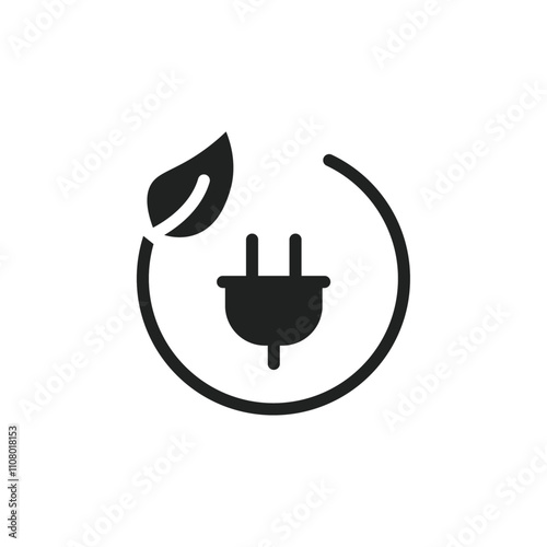 Sustainable ecological energy icon web design in vector