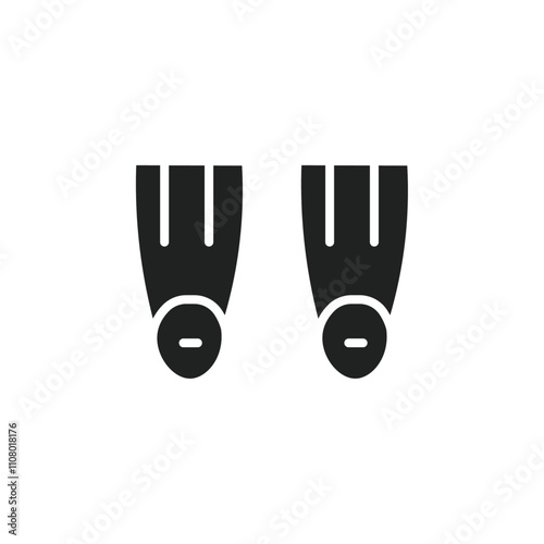 Swimming flippers icon web design in vector